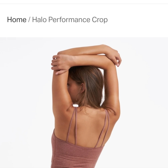 XL Vuori Halo Performance Crop Top Light Terracotta Heather - Picture 2 of 9